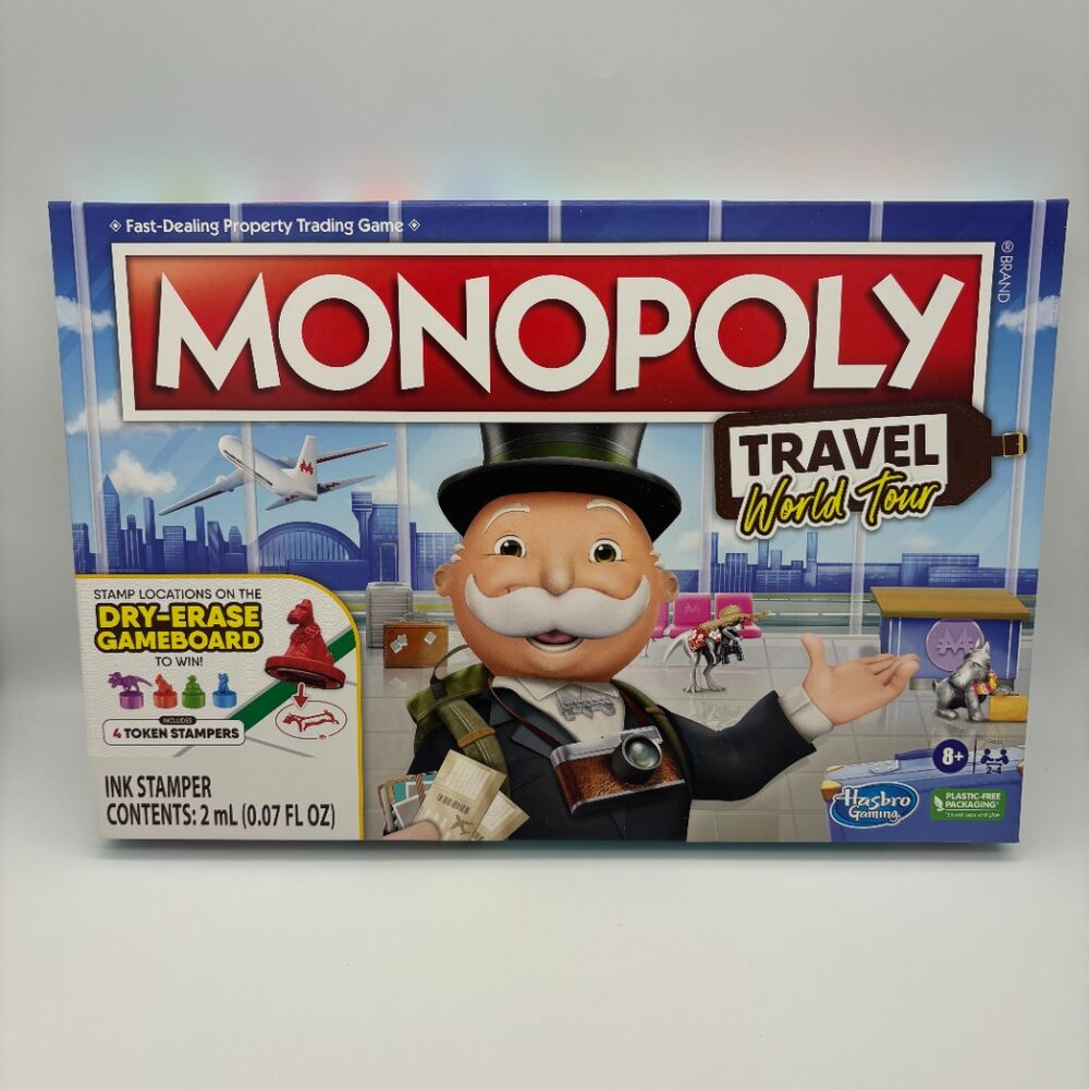 Monopoly: Travel World Tour Edition Family Party Board Game for Kids & Adults